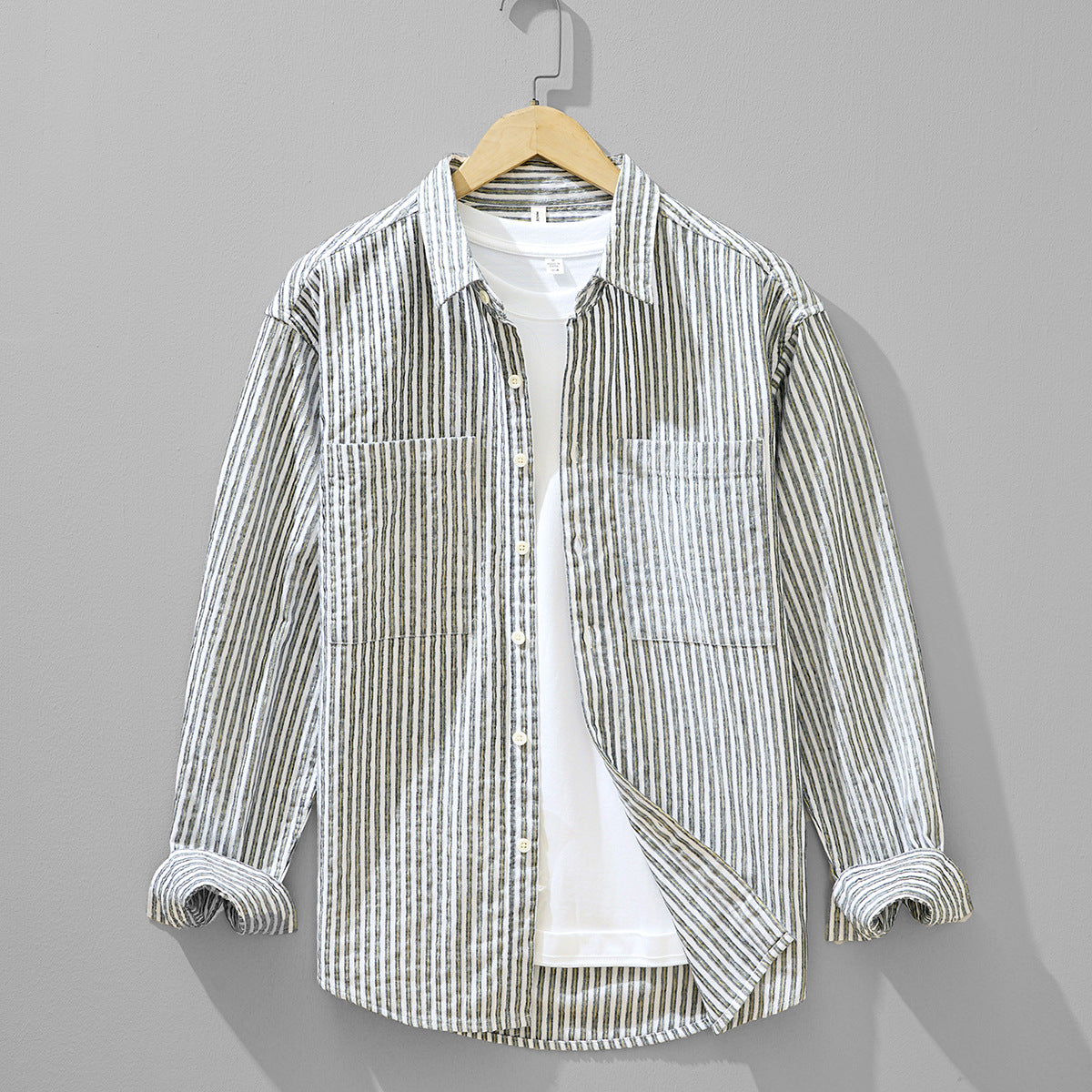 Classic Striped Long-Sleeve Shirt