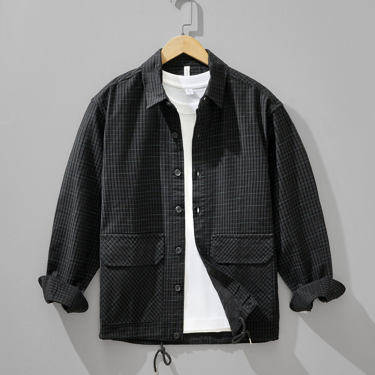 Slim-Fit Plaid Long-Sleeve Shirt