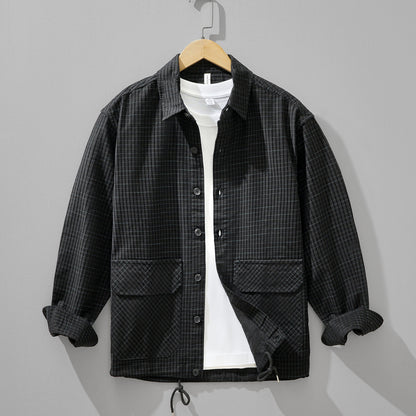 Slim-Fit Plaid Long-Sleeve Shirt
