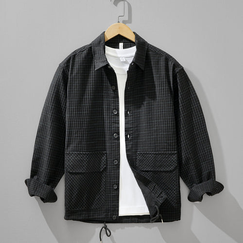 Slim-Fit Plaid Long-Sleeve Shirt