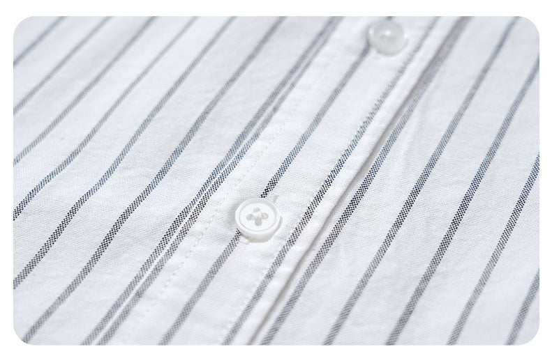 Embroidered Stripe Long-Sleeve Shirt