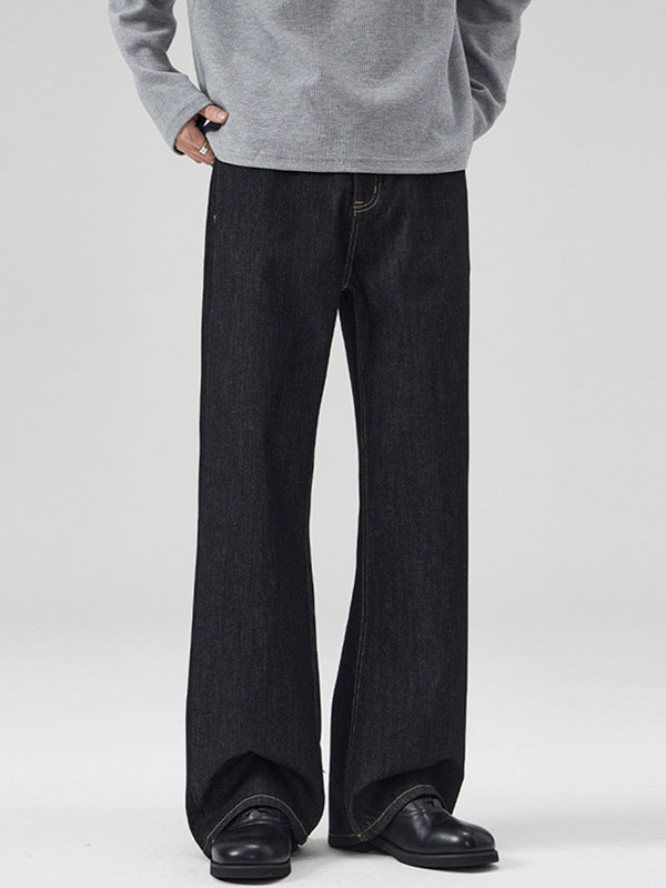 Classic Straight-Fit Raw Denim Jeans