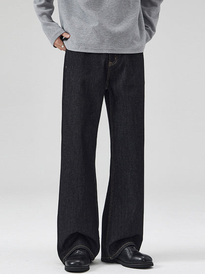 Classic Straight-Fit Raw Denim Jeans