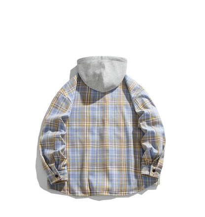 Fleece-Lined Hooded Shirt Jacket