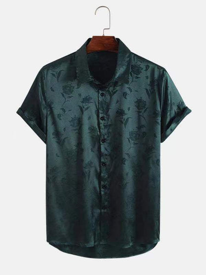 Jacquard Short-Sleeve Summer Shirt