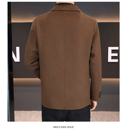 Double-Faced Wool Overcoat with Down Liner