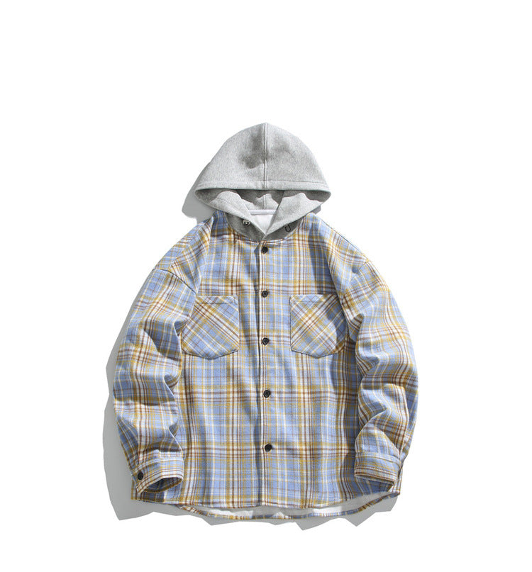 Fleece-Lined Hooded Shirt Jacket