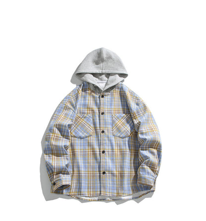 Fleece-Lined Hooded Shirt Jacket