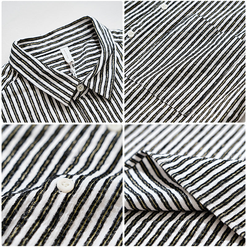 Classic Striped Long-Sleeve Shirt