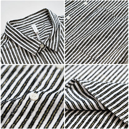 Classic Striped Long-Sleeve Shirt