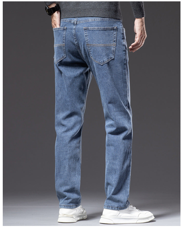 Stretch Straight-Fit Business Jeans