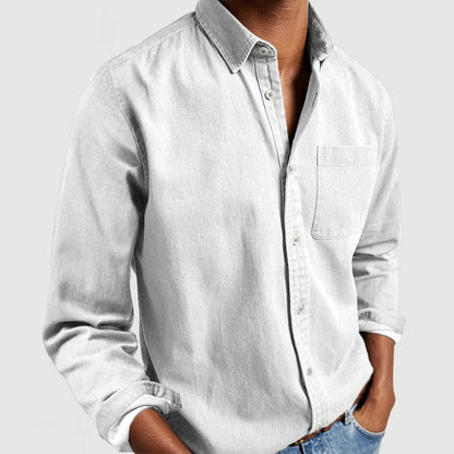 Classic Long-Sleeve Lapel Shirt