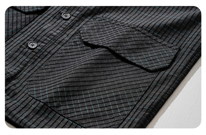 Slim-Fit Plaid Long-Sleeve Shirt
