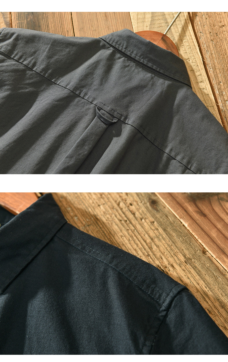 Casual Long-Sleeve Cotton Overshirt