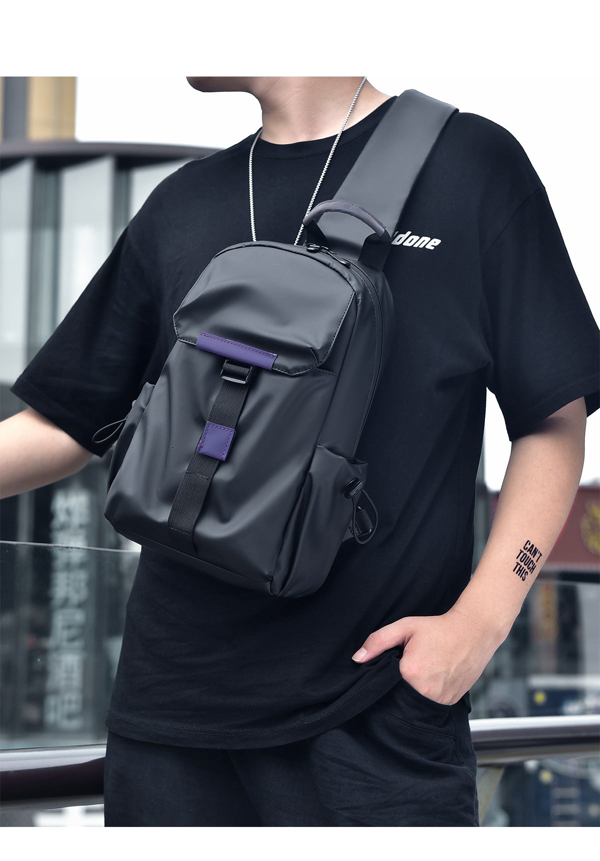 Leather Messenger Chest Bag
