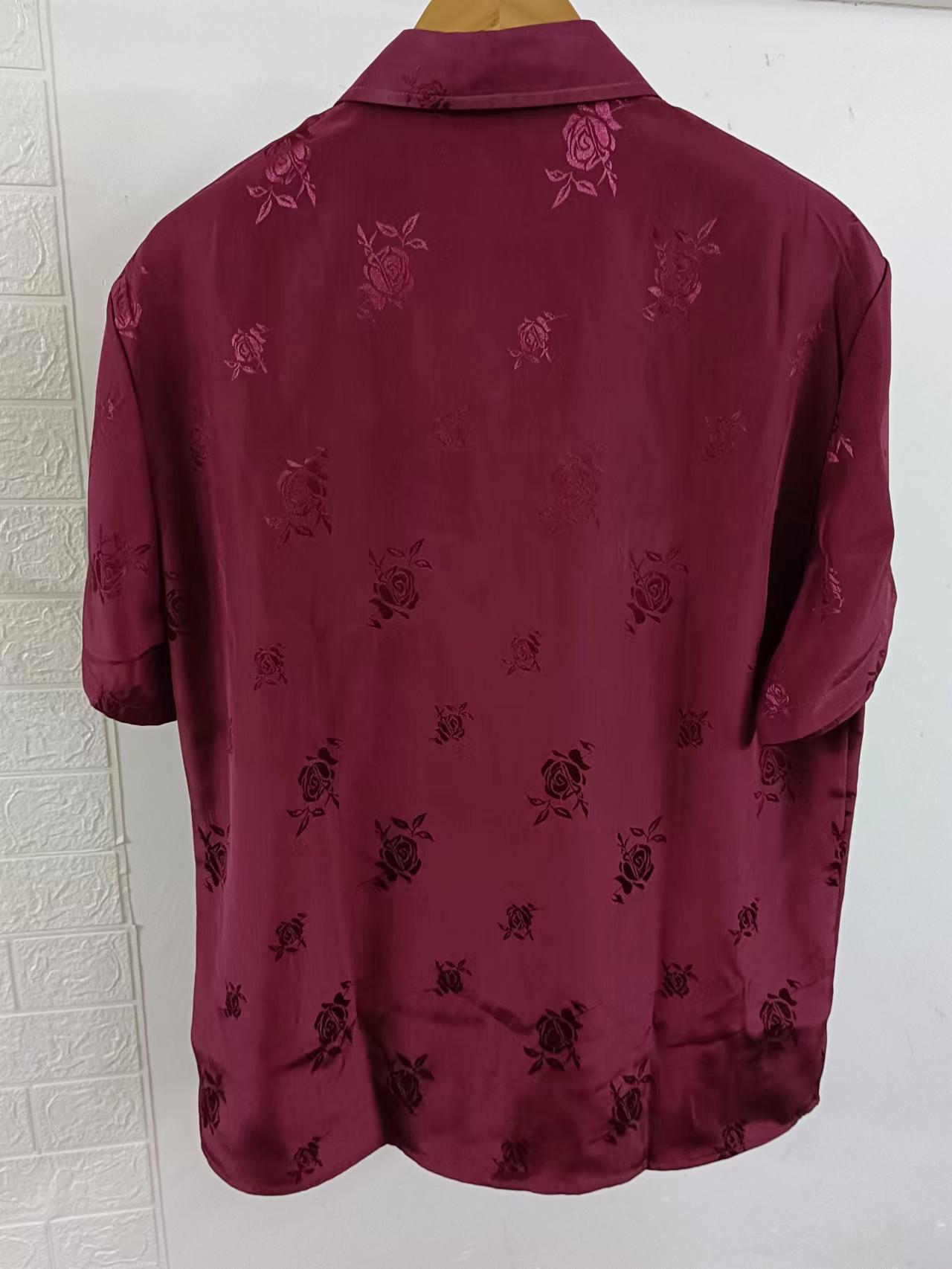 Jacquard Short-Sleeve Summer Shirt