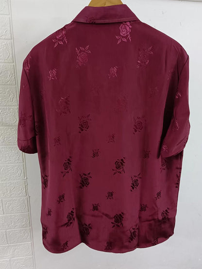 Jacquard Short-Sleeve Summer Shirt