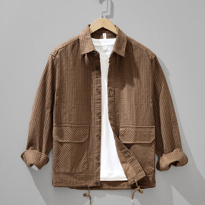 Slim-Fit Plaid Long-Sleeve Shirt