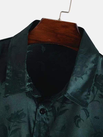 Jacquard Short-Sleeve Summer Shirt