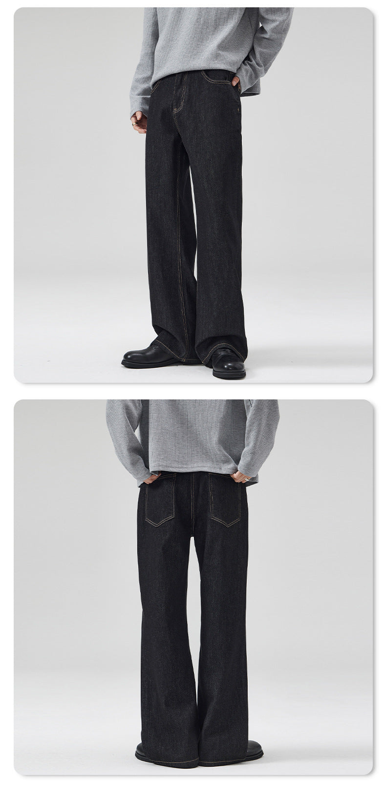 Classic Straight-Fit Raw Denim Jeans