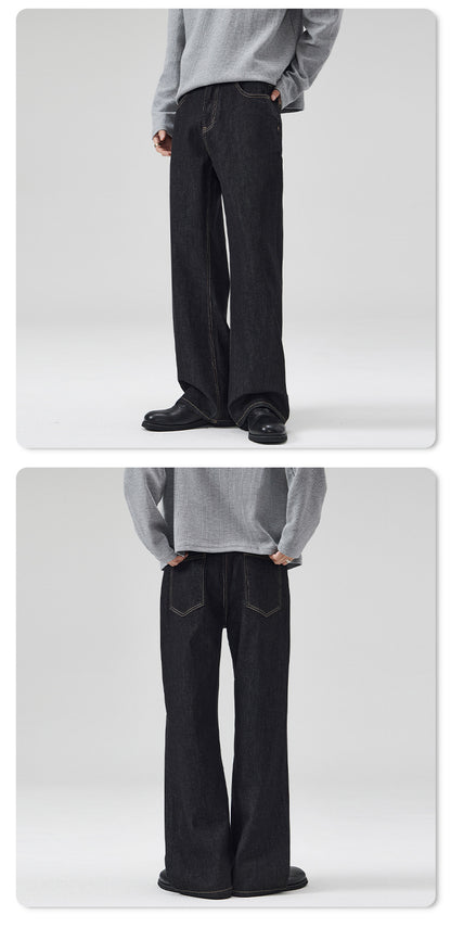 Classic Straight-Fit Raw Denim Jeans
