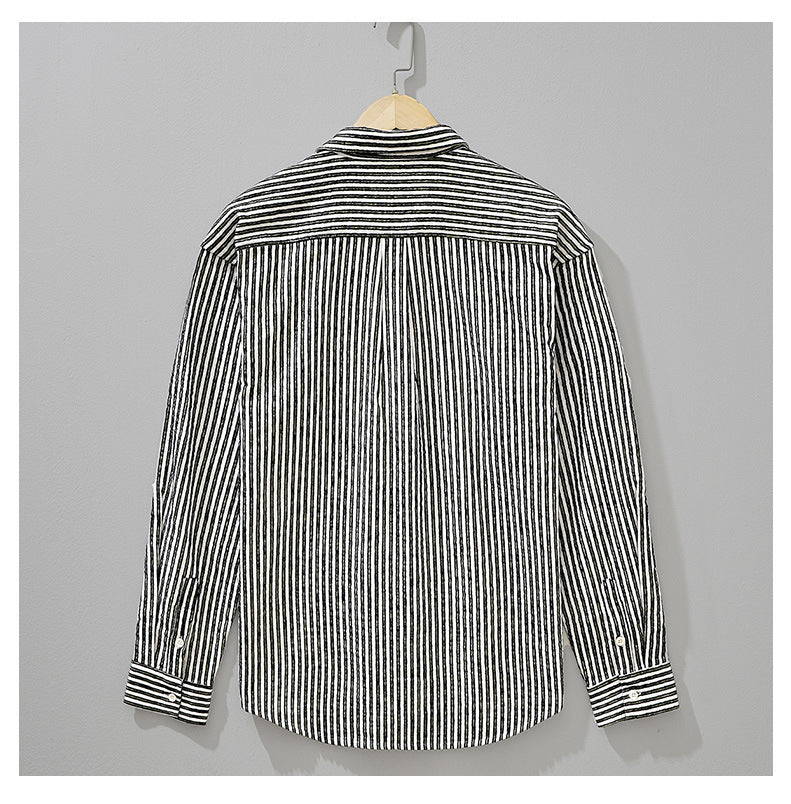 Classic Striped Long-Sleeve Shirt