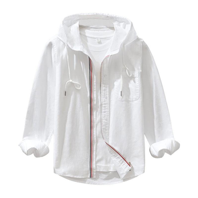 Hooded Long-Sleeve Shirt Coat