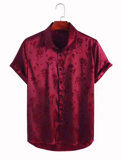 Jacquard Short-Sleeve Summer Shirt