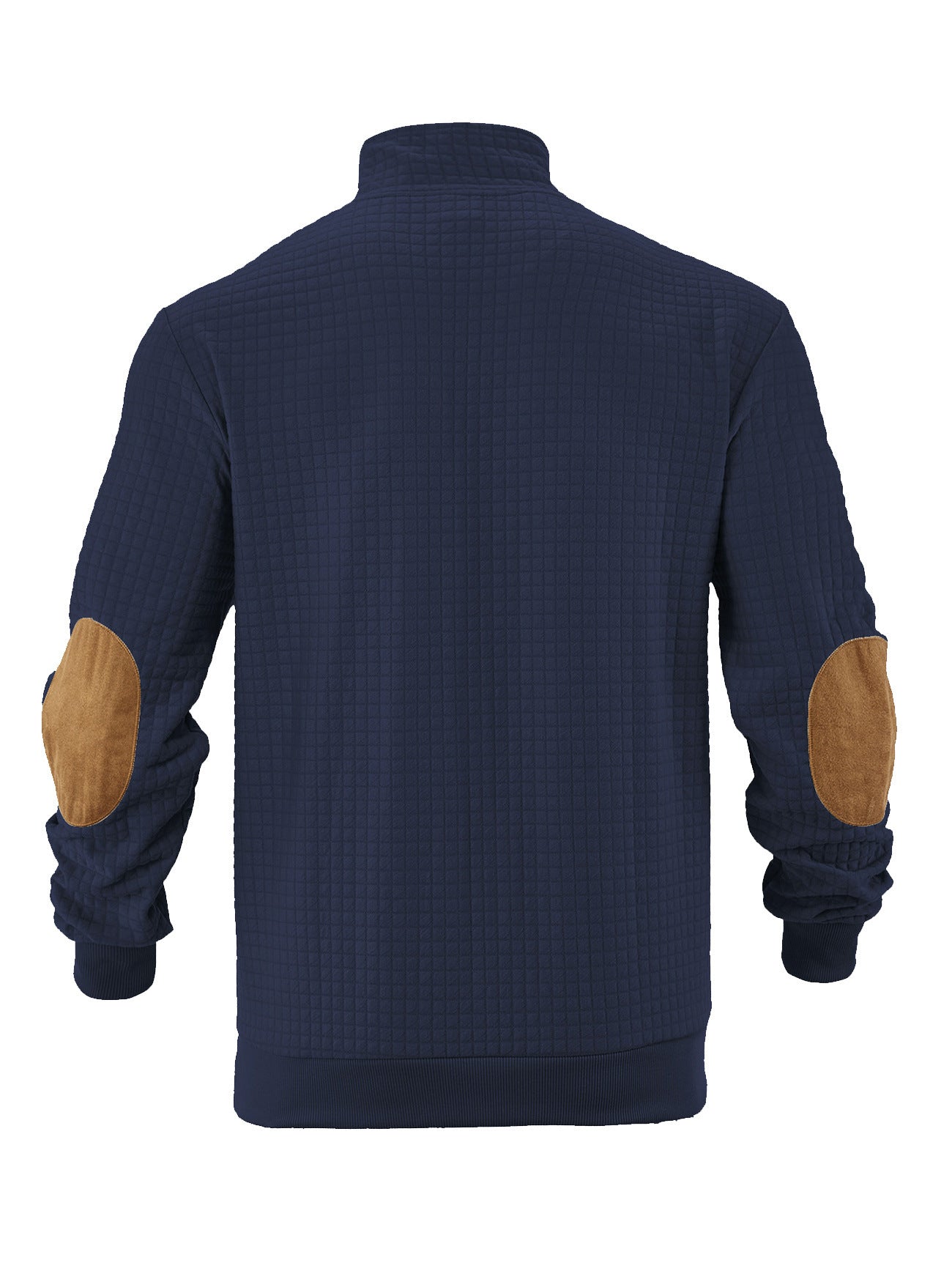 Embroidered Plaid Zip Sweatshirt