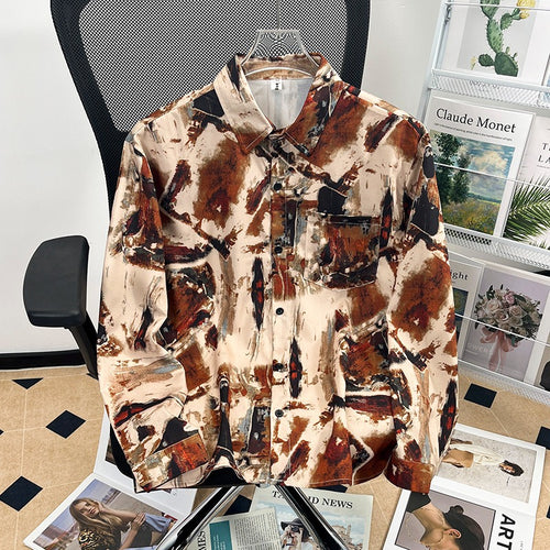 Graffiti-Print Long-Sleeve Shirt