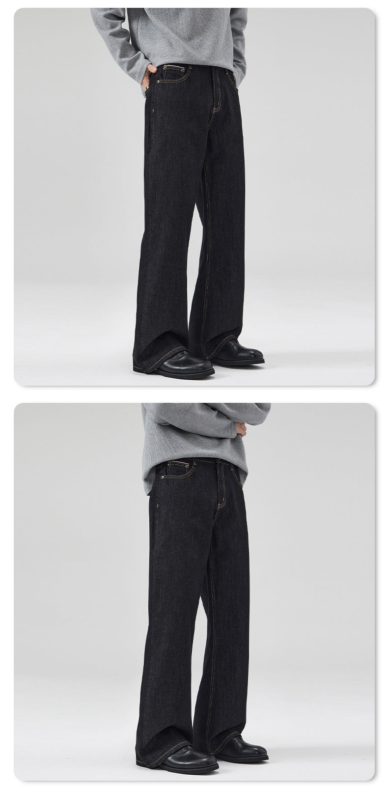 Classic Straight-Fit Raw Denim Jeans