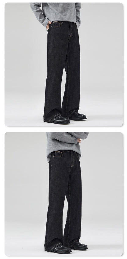 Classic Straight-Fit Raw Denim Jeans