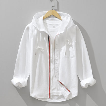Hooded Long-Sleeve Shirt Coat