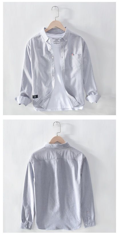Oxford Solid-Color Cotton Shirt