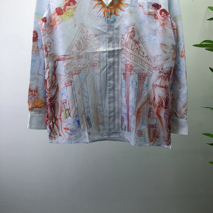 Printed Long-Sleeve Lapel Shirt
