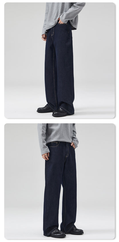 Classic Straight-Fit Raw Denim Jeans