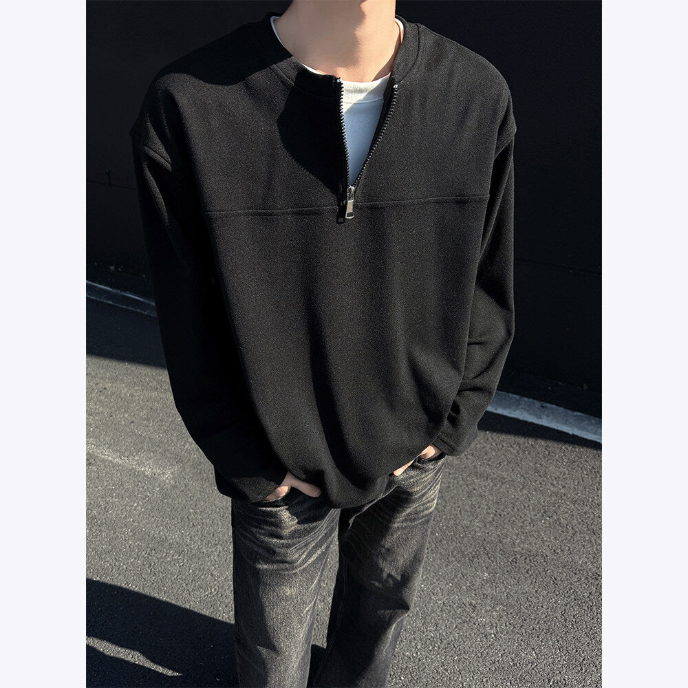 Double-Layer Zip Sweatshirt