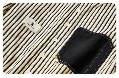 Striped Long-Sleeve Overshirt