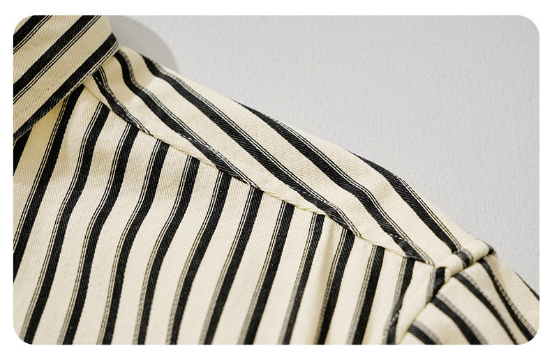 Striped Long-Sleeve Overshirt
