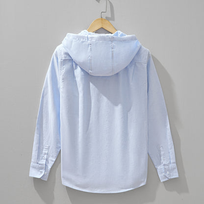Hooded Long-Sleeve Shirt Coat