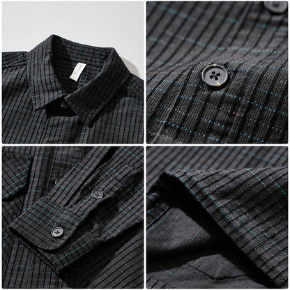 Slim-Fit Plaid Long-Sleeve Shirt