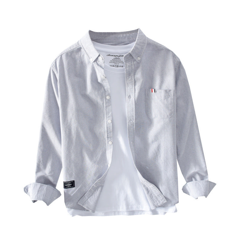 Oxford Solid-Color Cotton Shirt
