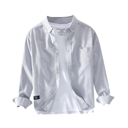 Oxford Solid-Color Cotton Shirt