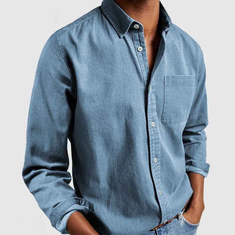 Classic Long-Sleeve Lapel Shirt