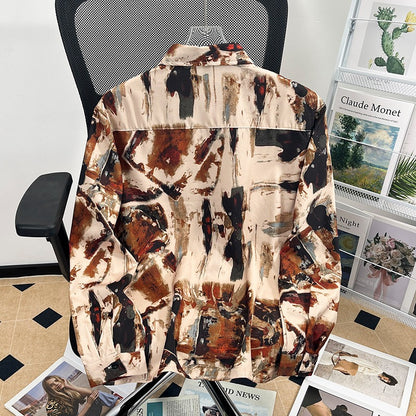 Graffiti-Print Long-Sleeve Shirt