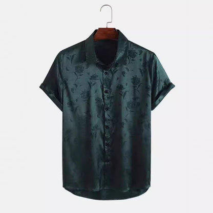 Jacquard Short-Sleeve Summer Shirt