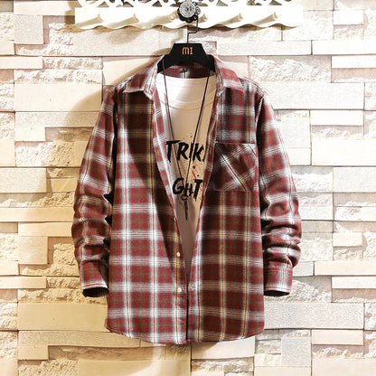Relaxed Plaid Shirt Jacket