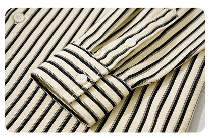 Striped Long-Sleeve Overshirt