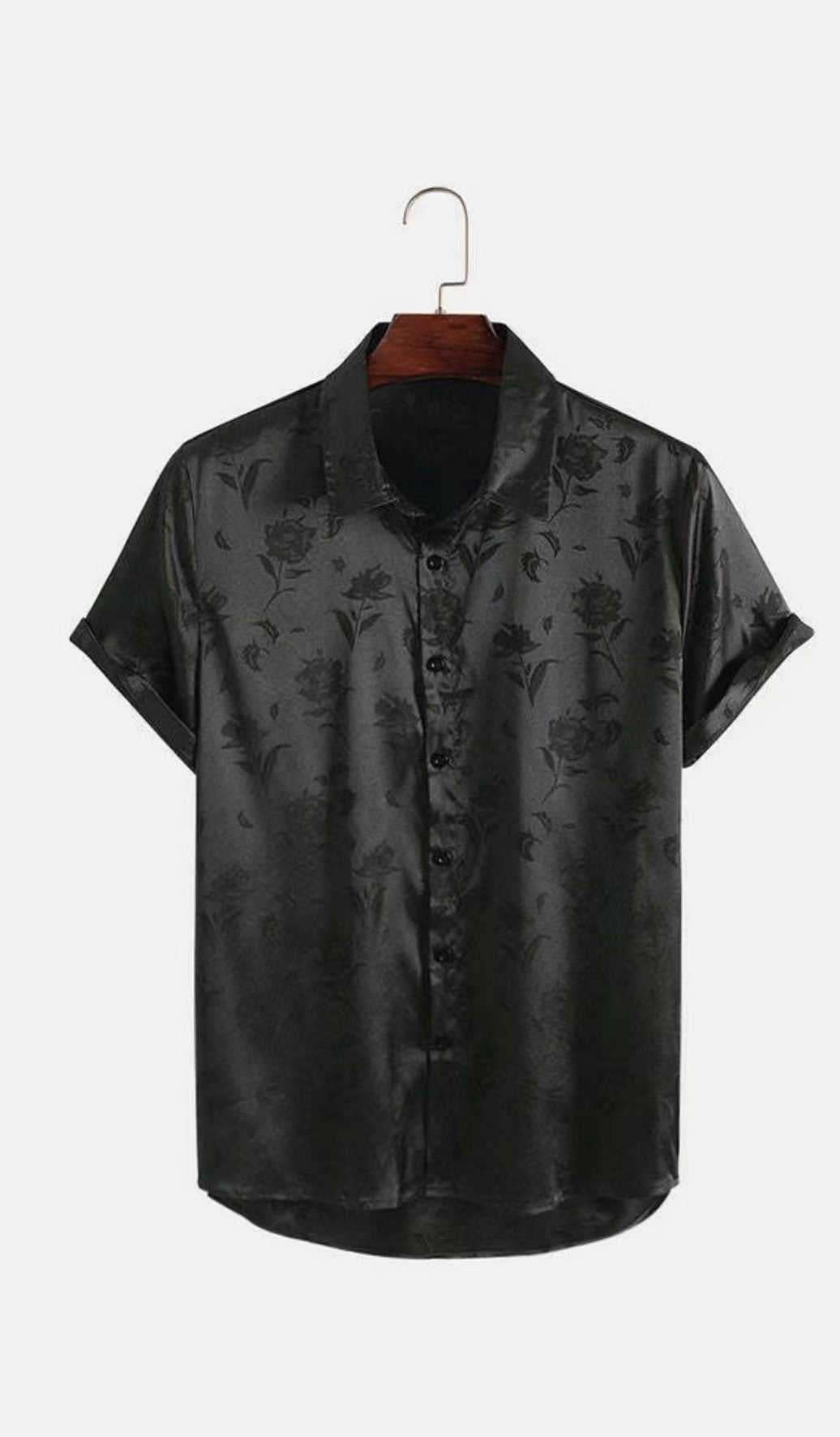 Jacquard Short-Sleeve Summer Shirt