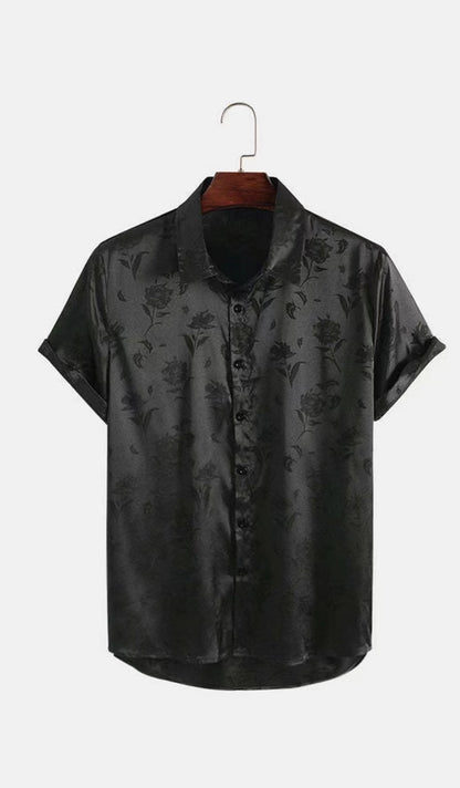 Jacquard Short-Sleeve Summer Shirt